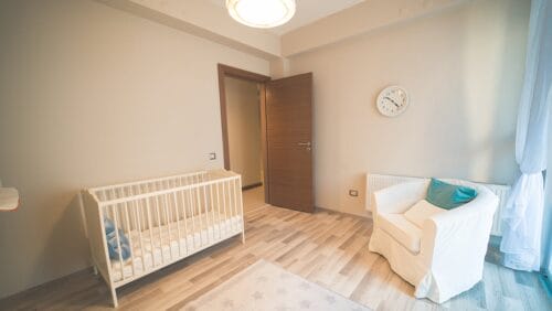 Empty nursery for expectant physician couple during COVID-19