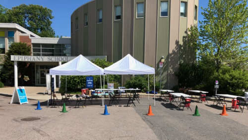 covid vaccine vaccination pop up event in Boston school