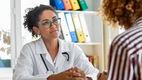 Doctor talking with patient 