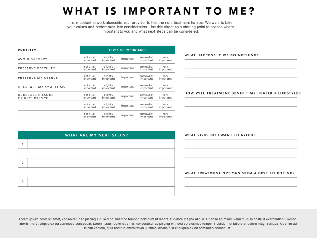 capture of the fibroids management shared decision making tool from boston medical center