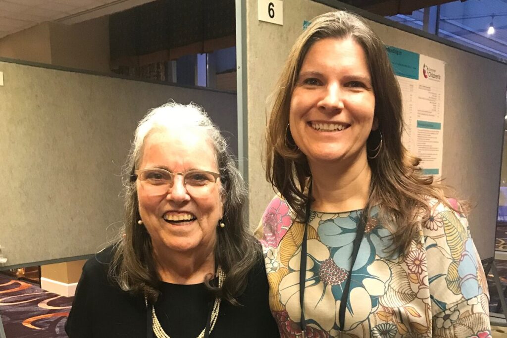 Dr. Kate Standish with her mother at an Academy of Breastfeeding Medicine meeting.