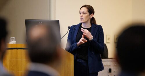 Hannah Brown, MD presents at Annual Research Day. Brighton, MA